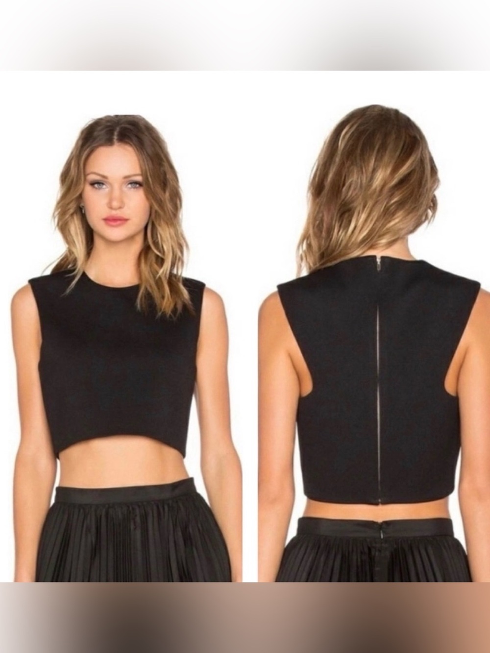 Blaque Label Structured Black Crop Top Size Small